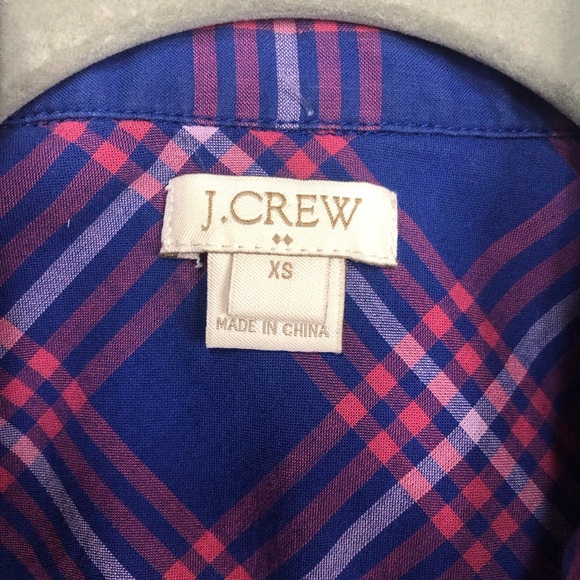 J. Crew Factory Long Sleeve Plaid Button Shirt Fitted Lightweight Cotton - Picture 6 of 9